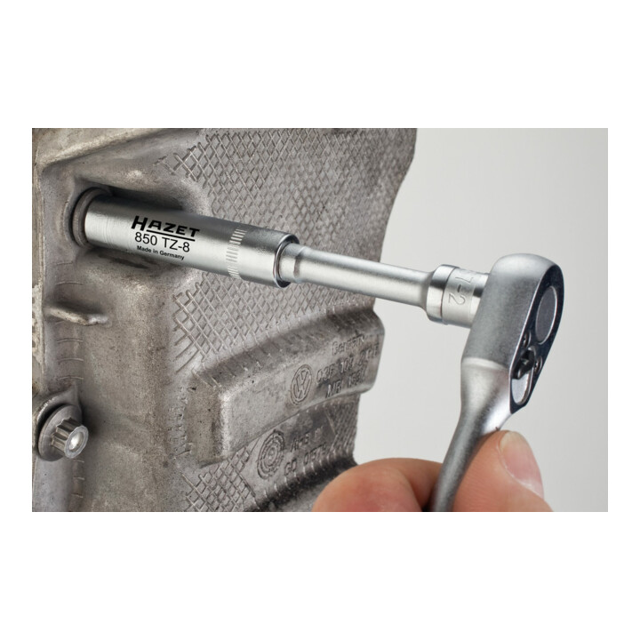 HAZET Inzetstuk kettingkastbekleding 850TZ-8 ∙ Vierkant hol 6,3 mm (1/4 inch) ∙ Buiten-twaalfkant-tractieprofiel ∙ 8 mm