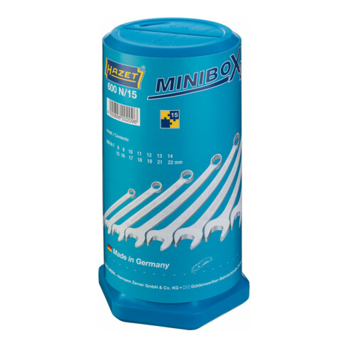 HAZET Jeu de clés mixtes en MiniboX 2.0 600N/15 15 pièces