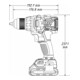 HAZET Jeu de perceuse sans fil, 18 V, 2 Ah, 4 pièces 9230-2/4 ∙ Nombre d'outils : 4