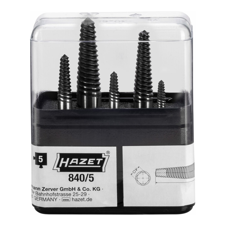 HAZET Jeu d'extracteurs des vis 840/5