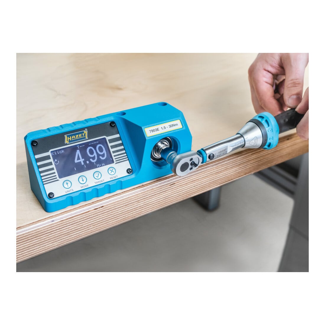HAZET Koppeltester, elektronisch, 1 - 25 Nm 7903E Nm min-max: 1 - 25 Nm zeskant massief 6.3 (1/4 inch)