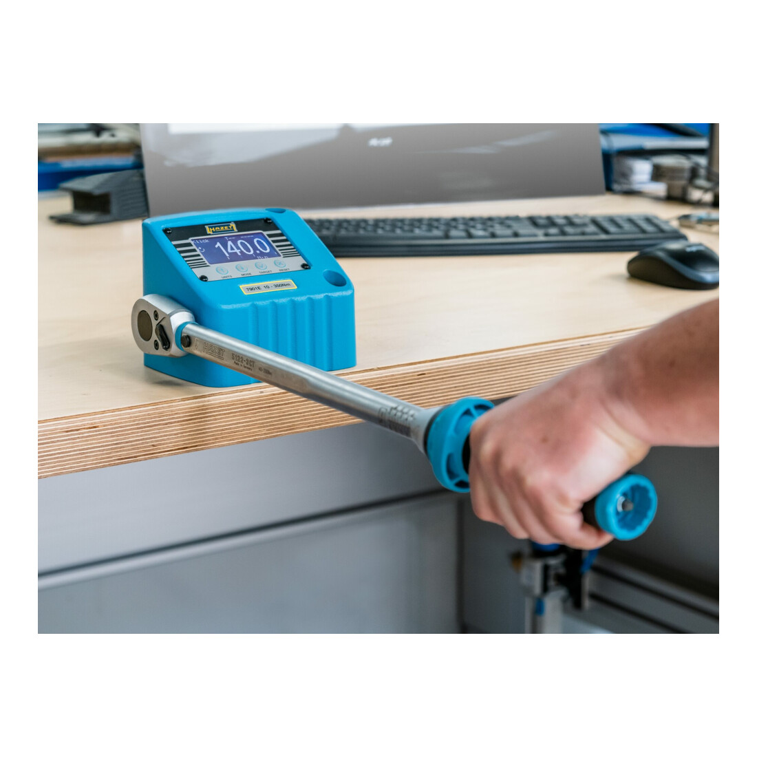HAZET Koppeltester, elektronisch, 10 - 350 Nm 7901E Nm min-max: 10 - 350 Nm vierkant hol 12,5 mm (1/2 inch)