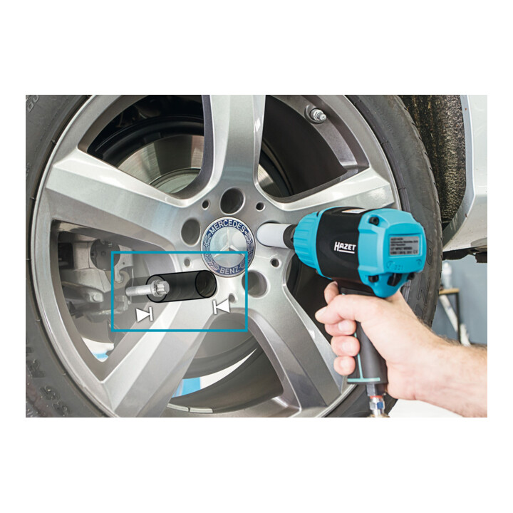HAZET Krachtdopsleutel ∙ hybride speciaal profiel 905SLG-17 ∙ Vierkant hol 12,5 mm (1/2 inch) ∙ Wielbouten hybride speciaal profiel ∙ 17 mm