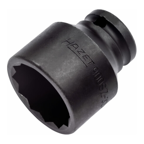Hazet Impact, Machineschroevendraaier Socket (Dubbele Hex) 900SZ-18 Vierkante Holle 12,5 mm (1/2 in.) Buiten Dubbele Hex Tractie Profiel 18