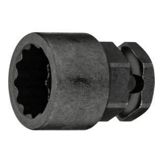 HAZET Krachtdopsleutel ∙ twaalfkant 900SZ6-21 ∙ Vierkant hol 12,5 mm (1/2 inch), Buitenzeskant 24 mm ∙ Buiten-twaalfkant-tractieprofiel ∙ 21 mm
