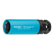 HAZET Krachtdopsleutel ∙ zeskant 903SLG6-17 ∙ Vierkant hol 12,5 mm (1/2 inch), Buitenzeskant 24 mm ∙ Buiten-zeskant-tractieprofiel ∙ 17 mm