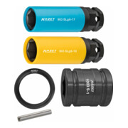 HAZET Krachtdopsleutelset ∙ met speciale zeskant 903SLG6/5 ∙ Vierkant hol 12,5 mm (1/2 inch), Buitenzeskant 24 mm ∙ Buiten-zeskant-tractieprofiel ∙ 17 ∙ 19 ∙ Aantal gereedschappen: 5