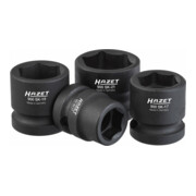 HAZET Krachtdopsleutelset 900SK/4 ∙ Vierkant hol 12,5 mm (1/2 inch) ∙ Buiten-zeskant-tractieprofiel ∙ 13 ∙ 17 ∙ 19 ∙ 21 ∙ Aantal gereedschappen: 4