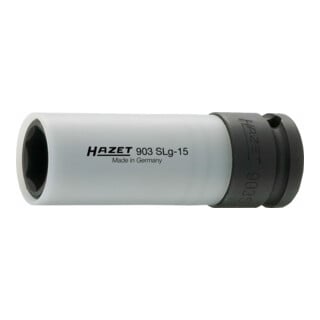 HAZET Kraft-Steckschlüssel-Einsatz (6-Kant) 903SLG-15 s: 15 mm Vierkant hohl 12,5 mm (1/2")