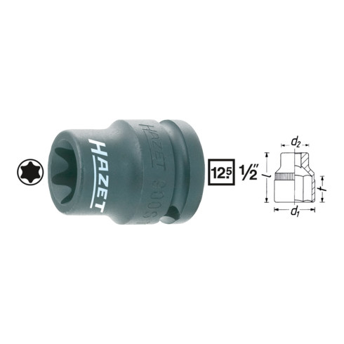 HAZET Kraftsteckschlüsseleinsatz 1/2" Außen-TORX®