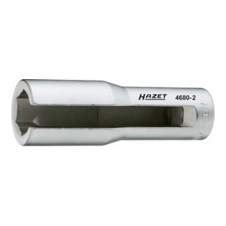 HAZET Lambda-Sonden-Einsatz 4680-2 Vierkant hohl 12,5 mm (1/2 Zoll) Außen-Sechskant Profil 22