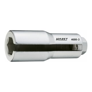 HAZET Lambda-Sonden-Einsatz 4680-3 Vierkant hohl 12,5 mm (1/2 Zoll) Außen-Sechskant Profil 22