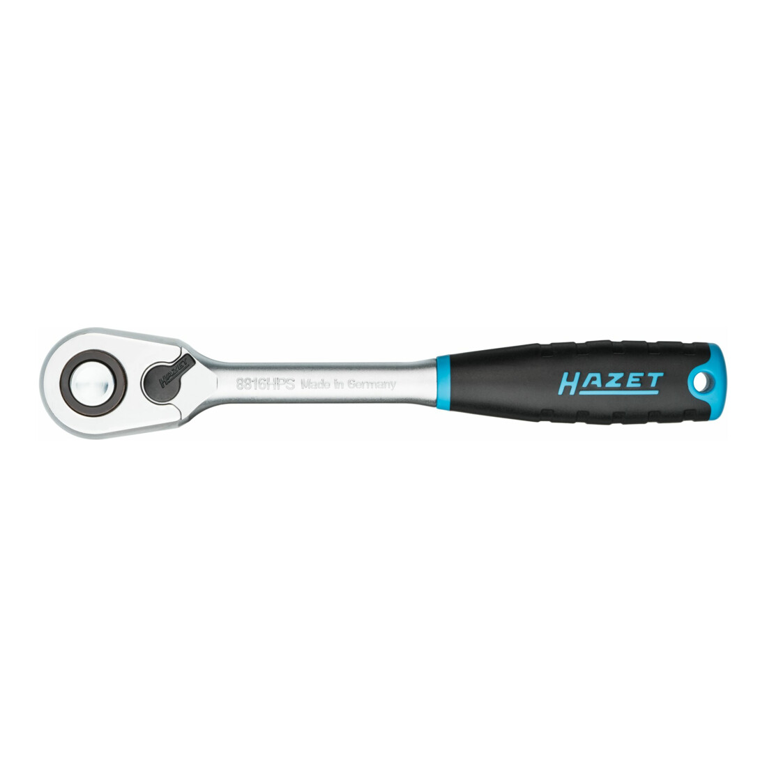 HAZET Leva a cricchetto reversibile con dentatura fine HiPer, con bloccaggio antifortunistico 8816HPS, Attacco quadro, massiccio, 10mm (3/8")