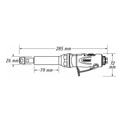 HAZET Levigatrice diritta, lunga 9032LG-1