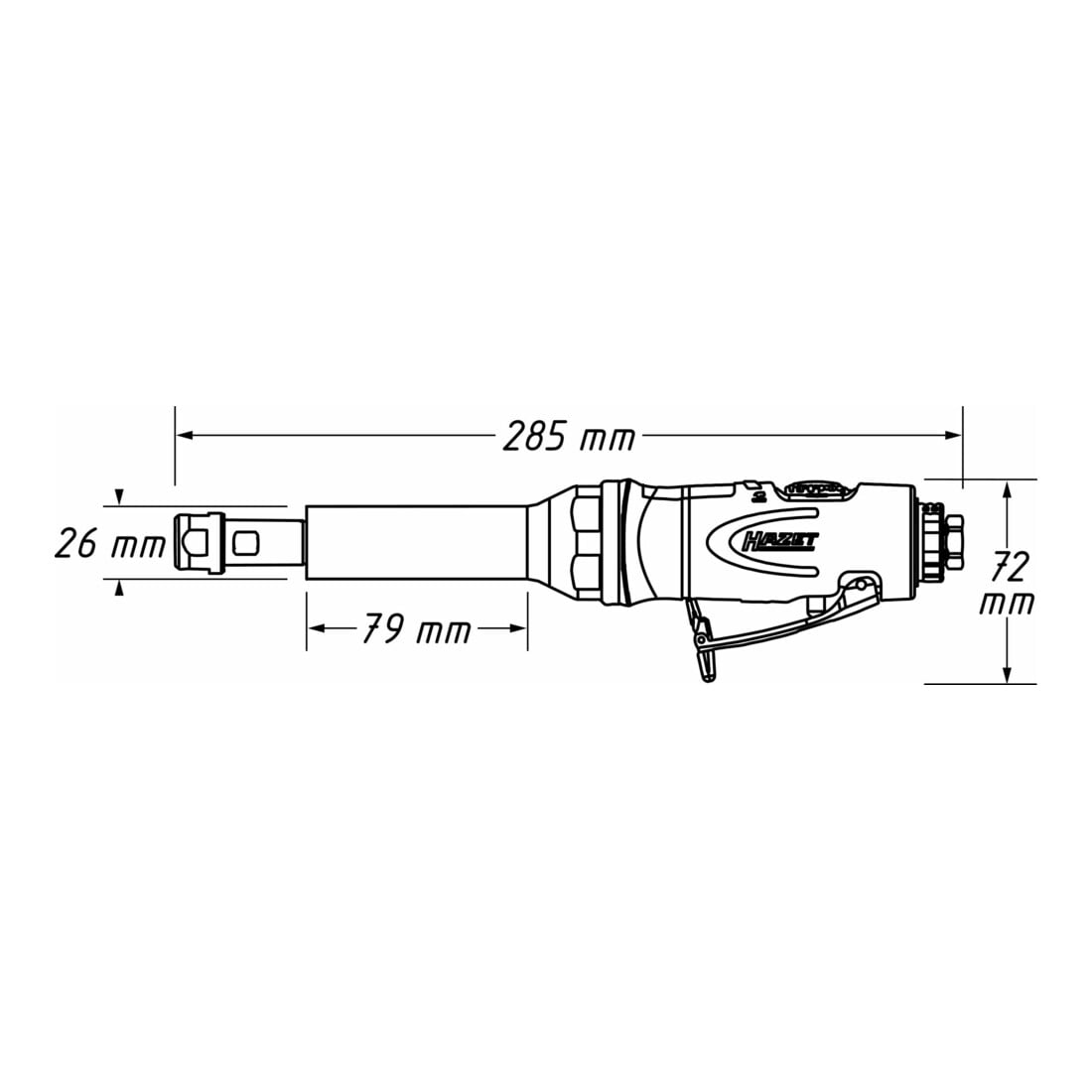 HAZET Levigatrice diritta, lunga 9032LG-1