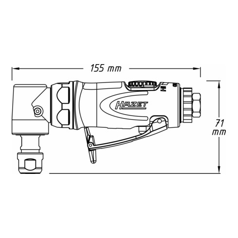 HAZET Meuleuse coudée 9032N-5