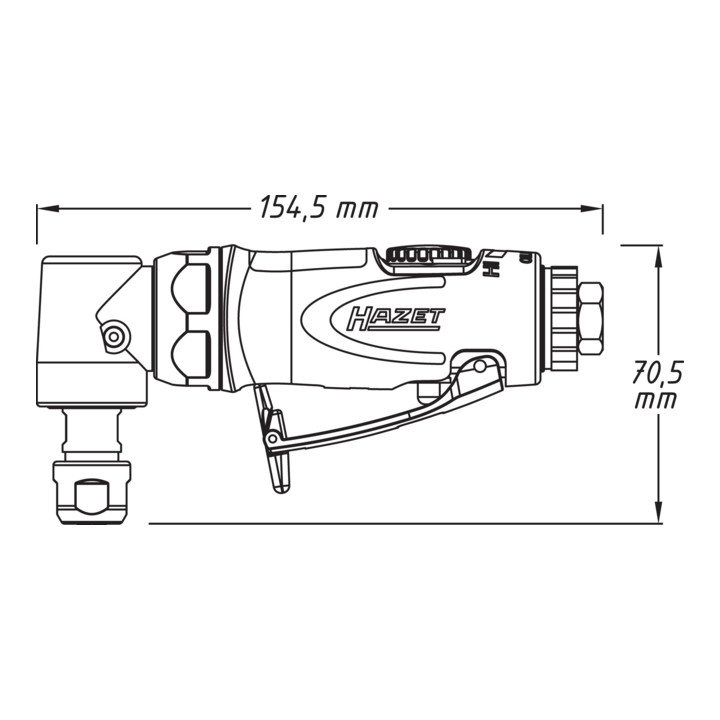 HAZET Meuleuse coudée 9032N-5