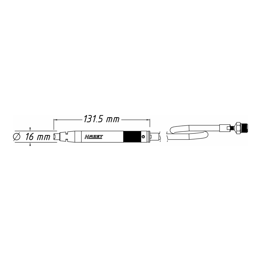 HAZET Micro levigatrice dritta 9032M