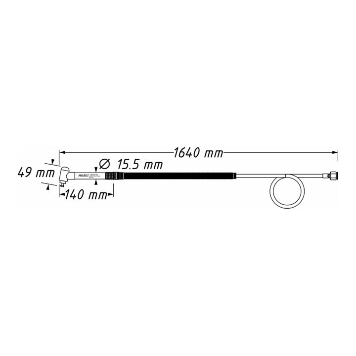 HAZET Micro ponceuse à tige, coudée 9032M-53