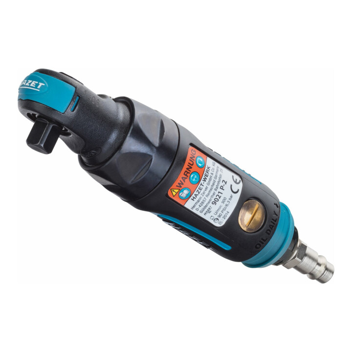 HAZET Mini Ratschenschrauber 9021P-2 Vierkant massiv 10 mm (3/8 Zoll)