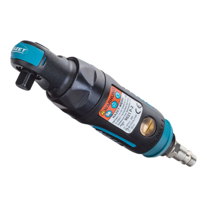 HAZET Mini Ratschenschrauber 9021P-2 Vierkant massiv 10 mm (3/8 Zoll)