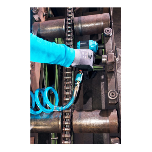 HAZET Mini Twin Turbo Schlagschrauber, extra kurz 9012MTT Lösemoment maximal: 1600 Nm Vierkant massiv 12,5 mm (1/2 Zoll) Hochleistungs-Doppelhammer-Schlagwerk