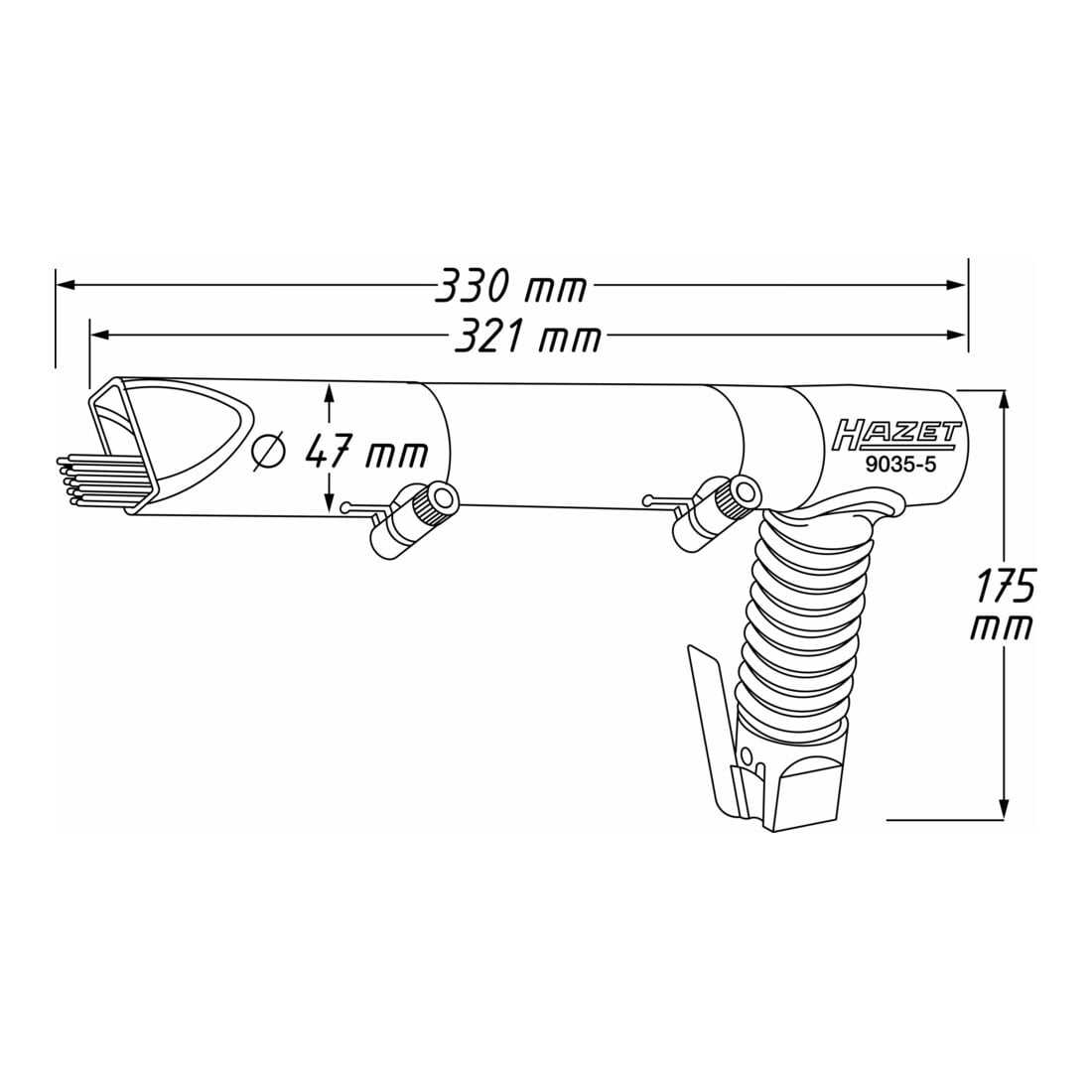 HAZET naald scaler 9035-5