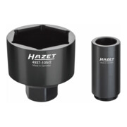 HAZET Nkw Achsmutter-Steckschlüssel-Satz DAF, RENAULT, Volvo 4937-105/2 Vierkant hohl 25 mm (1 Zoll) Außen-Sechskant Profil 105 Anzahl Werkzeuge: 2-1