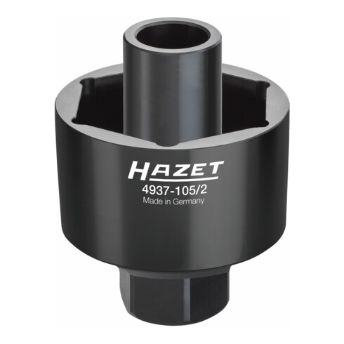 HAZET Nkw Achsmutter-Steckschlüssel-Satz DAF, RENAULT, Volvo 4937-105/2 Vierkant hohl 25 mm (1 Zoll) Außen-Sechskant Profil 105 Anzahl Werkzeuge: 2