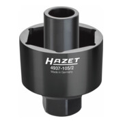 HAZET Nkw Achsmutter-Steckschlüssel-Satz DAF, RENAULT, Volvo 4937-105/2 Vierkant hohl 25 mm (1 Zoll) Außen-Sechskant Profil 105 Anzahl Werkzeuge: 2-3