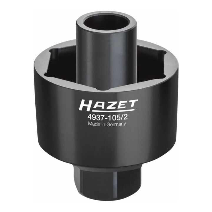 HAZET Nkw Achsmutter-Steckschlüssel-Satz DAF, RENAULT, Volvo 4937-105/2 Vierkant hohl 25 mm (1 Zoll) Außen-Sechskant Profil 105 Anzahl Werkzeuge: 2