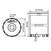 HAZET Nkw Zapfenschlüssel-Satz 4937-101/4 Vierkant hohl 20 mm (3/4 Zoll) Anzahl Werkzeuge: 4-4