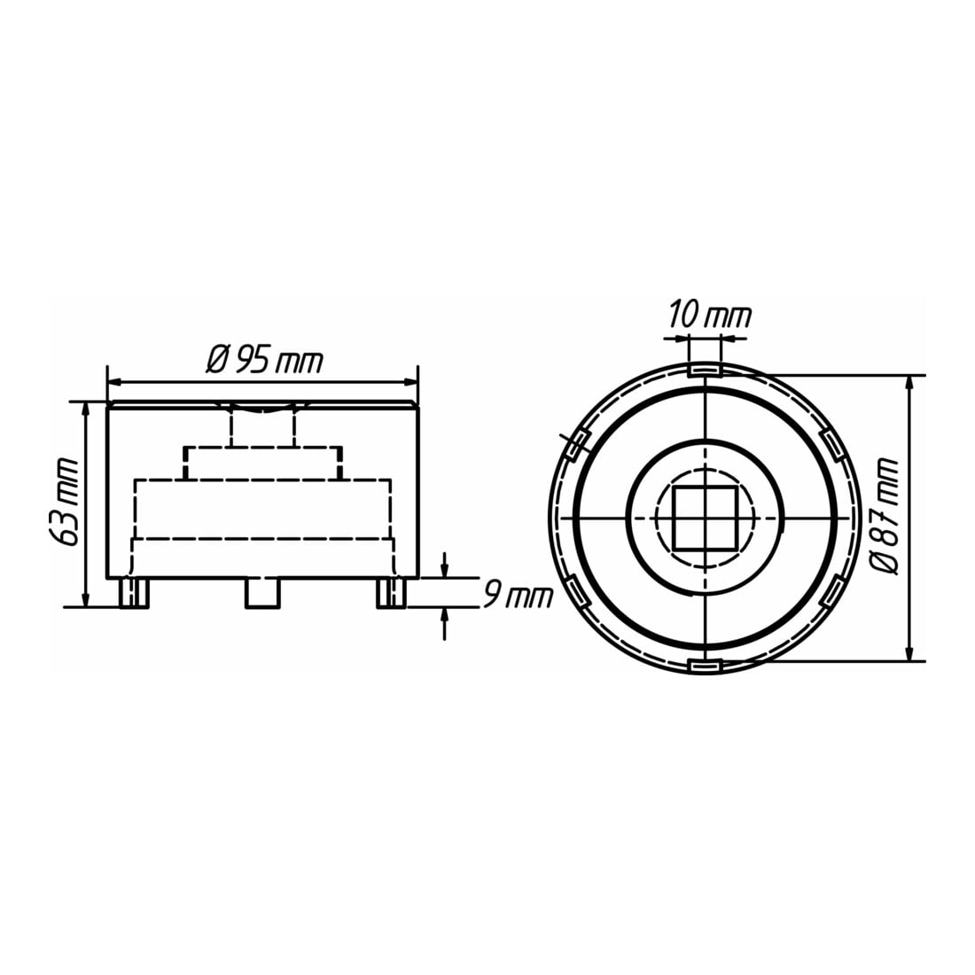 HAZET Nkw Zapfenschlüssel-Satz 4937-87/3 Vierkant hohl 20 mm (3/4 Zoll) Anzahl Werkzeuge: 3