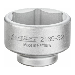 HAZET Ölfilter-Schlüssel 2169-32 Vierkant hohl 10 mm (3/8'')  Außen-Sechskant Profil