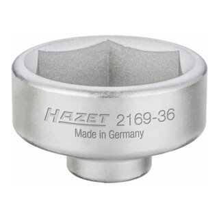 HAZET Ölfilter-Schlüssel 2169-36 Vierkant hohl 10 mm (3/8'')  Außen-Sechskant Profil