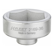 HAZET Ölfilter-Schlüssel 2169-36 Vierkant hohl 10 mm (3/8 Zoll) Außen-Sechskant Profil