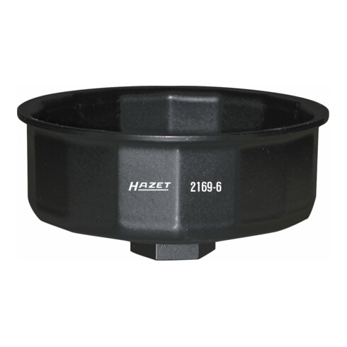 HAZET Ölfilter-Schlüssel 2169-6 Vierkant hohl 12,5 mm (1/2 Zoll) Außen-16-kant Profil
