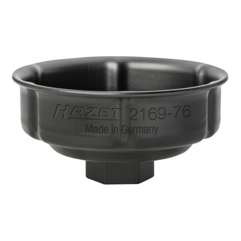 HAZET Ölfilter-Schlüssel 2169-76 Vierkant hohl 12,5 mm (1/2 Zoll) Rillenprofil