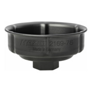 HAZET Ölfilter-Schlüssel 2169-76 Vierkant hohl 12,5 mm (1/2 Zoll) Rillenprofil