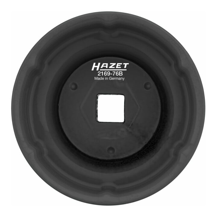 HAZET Ölfilter-Schlüssel 2169-76B Vierkant hohl 12,5 mm (1/2 Zoll) Rillenprofil