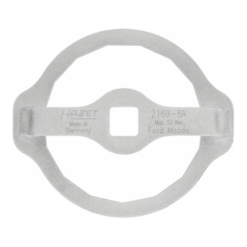 HAZET Ölfilter-Schlüssel 2169-8A Vierkant hohl 12,5 mm (1/2 Zoll) Außen-15-kant Profil