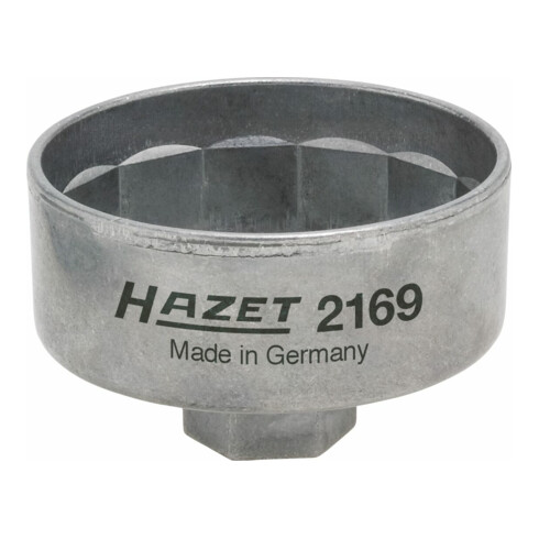 HAZET Ölfilter-Schlüssel 2169 Vierkant hohl 10 mm (3/8 Zoll) Außen-14-kant Profil