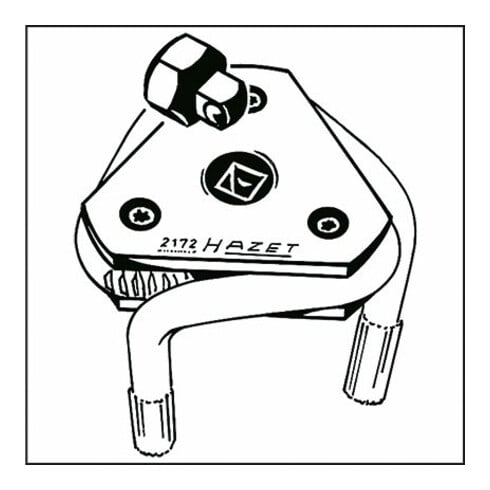 HAZET Ölfilter-Schlüssel 2172 Vierkant hohl 10 mm (3/8 Zoll)