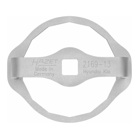 HAZET Ölfilter-Schlüssel, Vierkant hohl 12,5 mm (1/2 Zoll), Außen-14-kant Profil, 92 mm