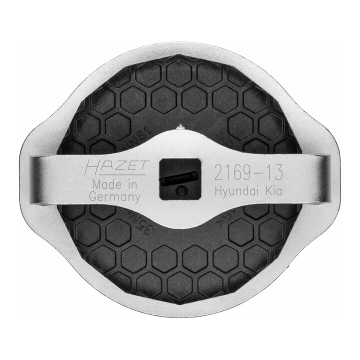 HAZET Ölfilter-Schlüssel, Vierkant hohl 12,5 mm (1/2 Zoll), Außen-14-kant Profil, 92 mm