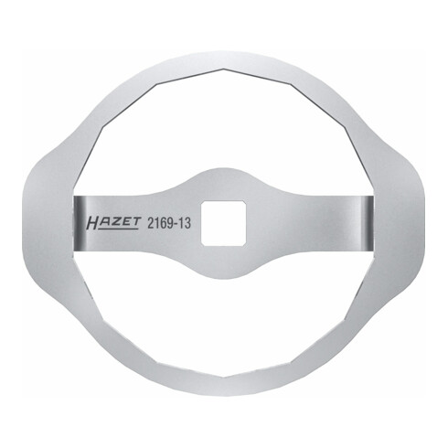 HAZET Ölfilter-Schlüssel, Vierkant hohl 12,5 mm (1/2 Zoll), Außen-14-kant Profil, 92 mm