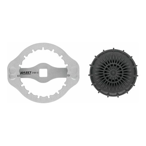 HAZET Ölfilter-Schlüssel, Vierkant hohl 12,5 mm (1/2 Zoll), Rillenprofil, 107 mm