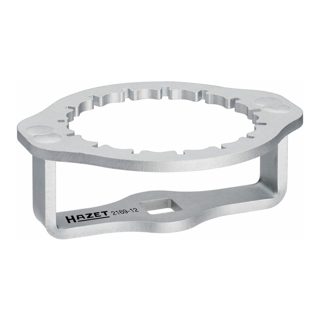 HAZET Oliefiltersleutel 2169-12 ∙ Vierkant hol 12,5 mm (1/2 inch) ∙ Ribbelprofiel ∙ 107 mm