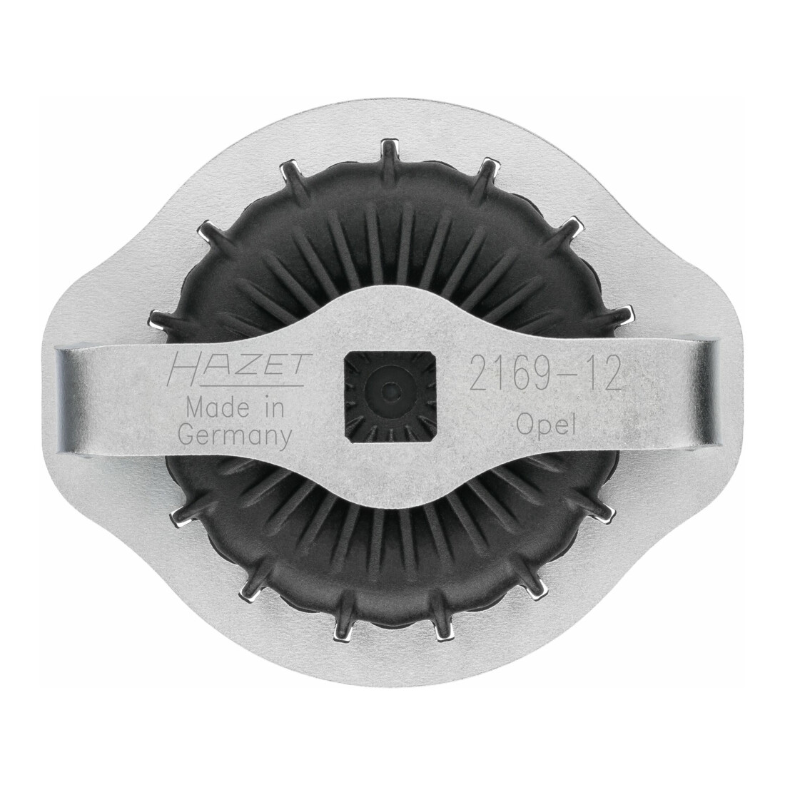 HAZET Oliefiltersleutel 2169-12 ∙ Vierkant hol 12,5 mm (1/2 inch) ∙ Ribbelprofiel ∙ 107 mm