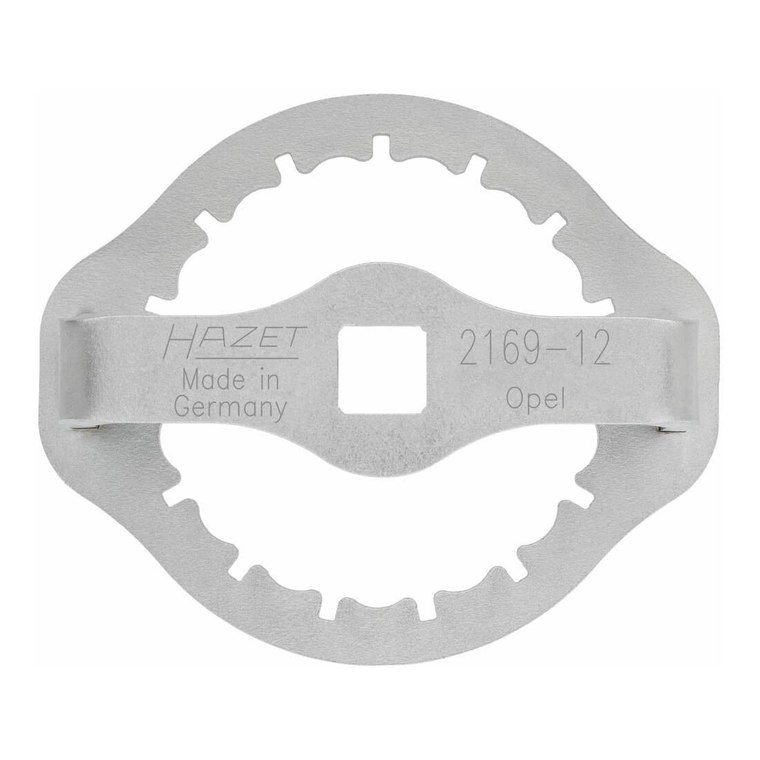 HAZET Oliefiltersleutel 2169-12 ∙ Vierkant hol 12,5 mm (1/2 inch) ∙ Ribbelprofiel ∙ 107 mm